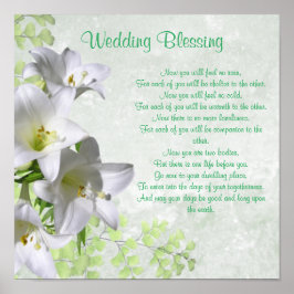 Elegant White Lilies Apache Wedding Segen Poster