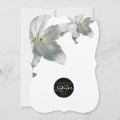Elegant White Lilies Wedding Einladungen (Rückseite)