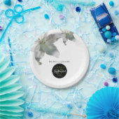 Elegant White Lilies Wedding Pappteller (Party)