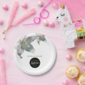 Elegant White Lilies Wedding Pappteller (Party)