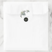 Elegant White Lilies Wedding Runder Aufkleber (Tasche)
