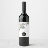 Elegant White Lilies Wedding Weinetikett (Vorderseite)