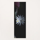 Elegant White Lotus, Schwarz Yogamatte (Vorderseite)