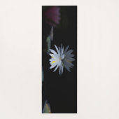 Elegant White Lotus, Schwarz Yogamatte (Rückseite)