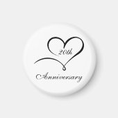 Elegant White Magnet Keepsake for Anniversary Gift (Vorne)
