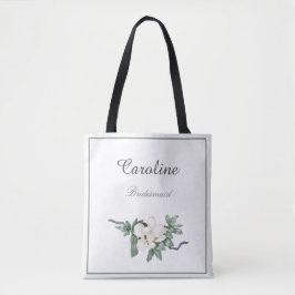 Elegant White Magnolia Blossom Bridesmaid Tasche