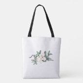 Elegant White Magnolia Blossom Bridesmaid Tasche (Rückseite)