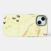 Elegant White Marbel iPhone 15 Hülle (Rückseite (Horizontal))