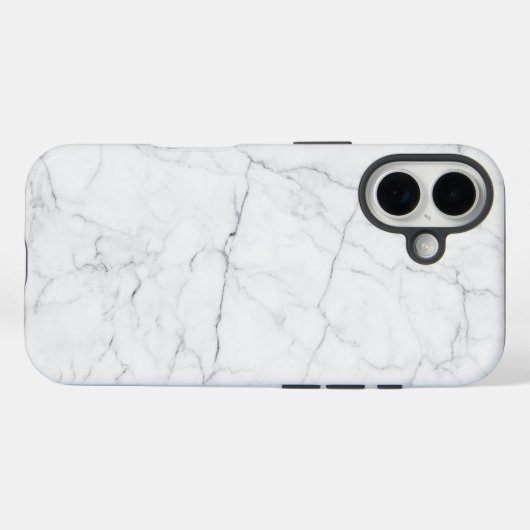 Elegant White Marble  Case-Mate iPhone Hülle (Rückseite (Horizontal))