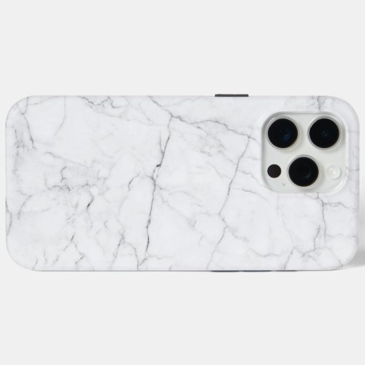 Elegant White Marble  Case-Mate iPhone Hülle (Rückseite (Horizontal))