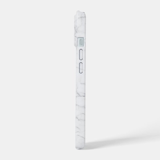 Elegant White Marble  iPhone 15 Hülle (Linke Seite)