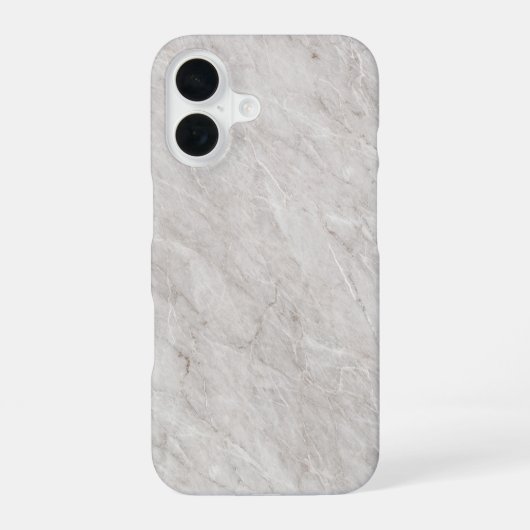 Elegant White Marble iPhone 16 Hülle (Rückseite)