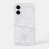 Elegant White Marble iPhone 16 Hülle (Rückseite)