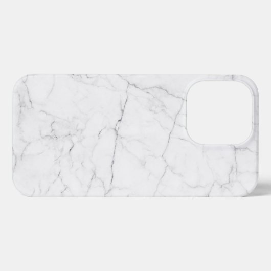 Elegant White Marble iPhone Hülle (Rückseite (Horizontal))