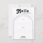 Elegant White Marble Nail Packaging Display Card Dankeskarte (Vorderseite)