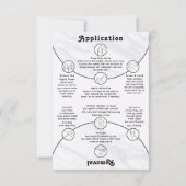 Elegant White Marble Nail Packaging Display Card Dankeskarte (Rückseite)