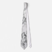 Elegant White Marble Neck Tie Krawatte (Vorderseite)