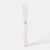 Elegant White Marble Pattern iPhone Hülle (Linke Seite)