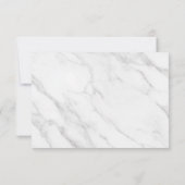 Elegant White Marble RSVP Karte (Rückseite)