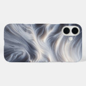Elegant White Marble Waves Case Soft Flowing Grey (Rückseite (Horizontal))