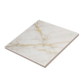 Elegant White Marble with Gold Veins Ceramic Tile Fliese (Seite)