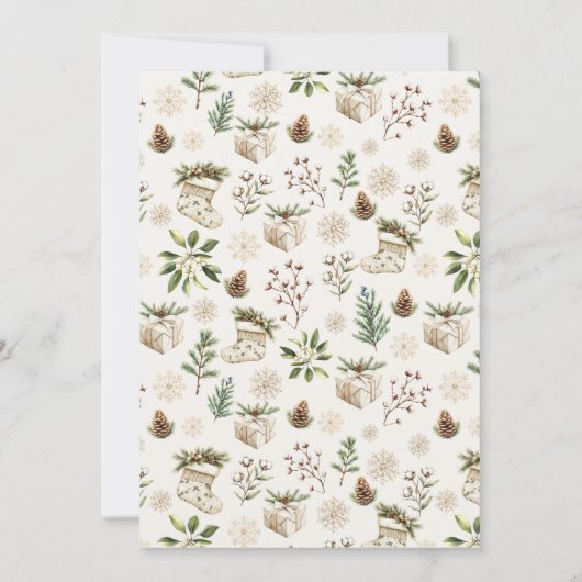 Elegant White Merry Little Christmas Baby Shower Einladung (Rückseite)