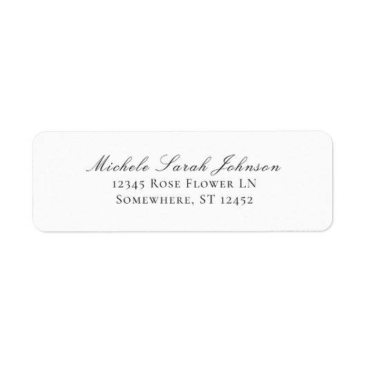 Elegant White Minimalistisch (Vorne)