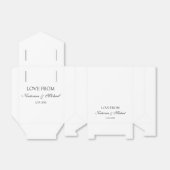 Elegant White Minimalistisch Wedding Script Gesche Geschenkschachtel (Ungefaltet)