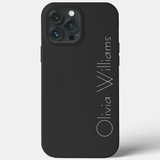 Elegant White Monogram | Stilvoll modern Minimalis Case-Mate iPhone Hülle (Rückseite)
