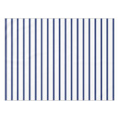 Elegant white & navy blue stripes minimalist chic tischdecke (Vorderseite (Horizontal))