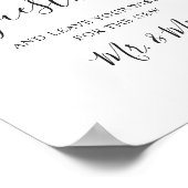 Elegant White Orchid Bohemian Sign Our Guestbook Poster (Ecke)