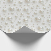 Elegant White Pearls Geschenkpapier (Ecke)