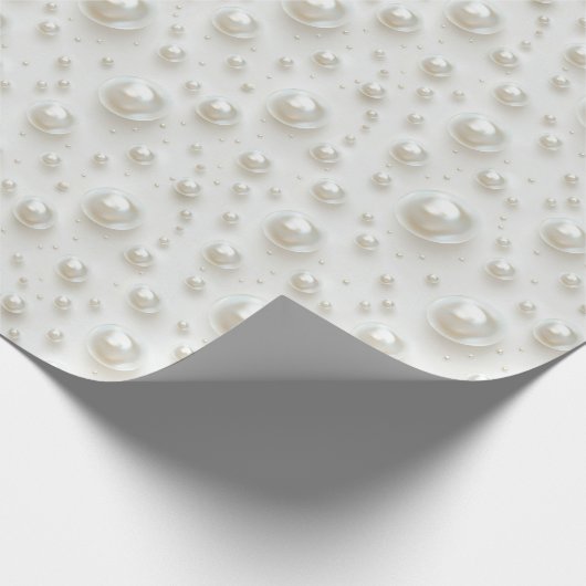 Elegant White Pearls Geschenkpapier (Ecke)