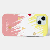 Elegant White & Pink Girly Case-Mate iPhone Hülle (Rückseite (Horizontal))