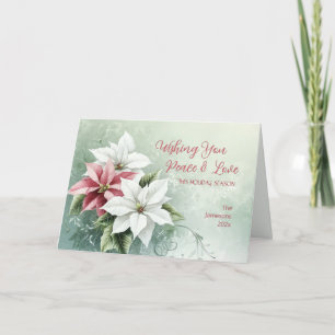 Elegant White Pink Poinsettias Weihnachten