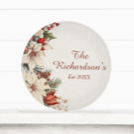 Elegant White Poinsettia Custom Christmas Schneidebrett<br><div class="desc">Ein schönes Schneidebrett,  das eine Aquarellfarbe weiß und rot Poinsettia Design beinhaltet. Ideal für den Winter und Weihnachten,  das sind großartige Geschenke,  Hochzeitsgeschenke und Hauswärmeschenke.</div>