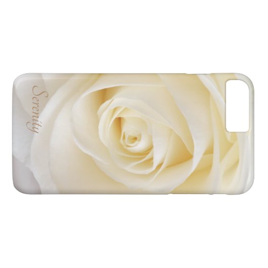 Elegant White Rose Floral Case-Mate iPhone Hülle (Rückseite (Horizontal))