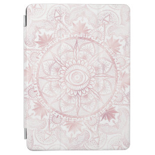 Elegant White Rose Gold Eye Sun Moon Mandala iPad Air Hülle