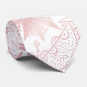 Elegant White Rose Gold Eye Sun Moon Mandala Krawatte (Gerollt)