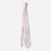 Elegant White Rose Gold Eye Sun Moon Mandala Krawatte (Rückseite)