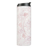 Elegant White Rose Gold Eye Sun Moon Mandala Thermosbecher (Nach links gedreht)