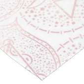 Elegant White Rose Gold Eye Sun Moon Mandala Tischdecke (Schrägansicht)