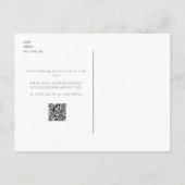 Elegant White Rose Greenery Einfach Save the Date Postkarte (Rückseite)