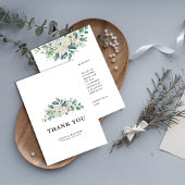 Elegant White Rose Grüne Blumenzwiebelblume Dankeskarte