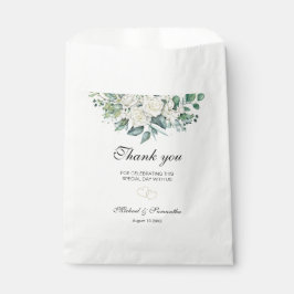 Elegant White Rose und Lilies Wedding Geschenktütchen