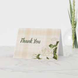 Elegant White Rose Vielen Dank Dankeskarte