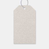 Elegant White Roses Bridal Shower Geschenkanhänger (Rückseite)