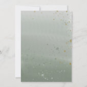 Elegant White Roses Eucalyptus Floral Girl Taufe Einladung (Rückseite)