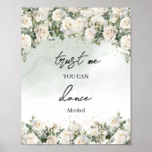 Elegant White Roses Gold Vertrauen Sie mir, dass S Poster (Vorne)