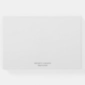 Elegant White Roses & Greenery Gästebuch (Rückseite)